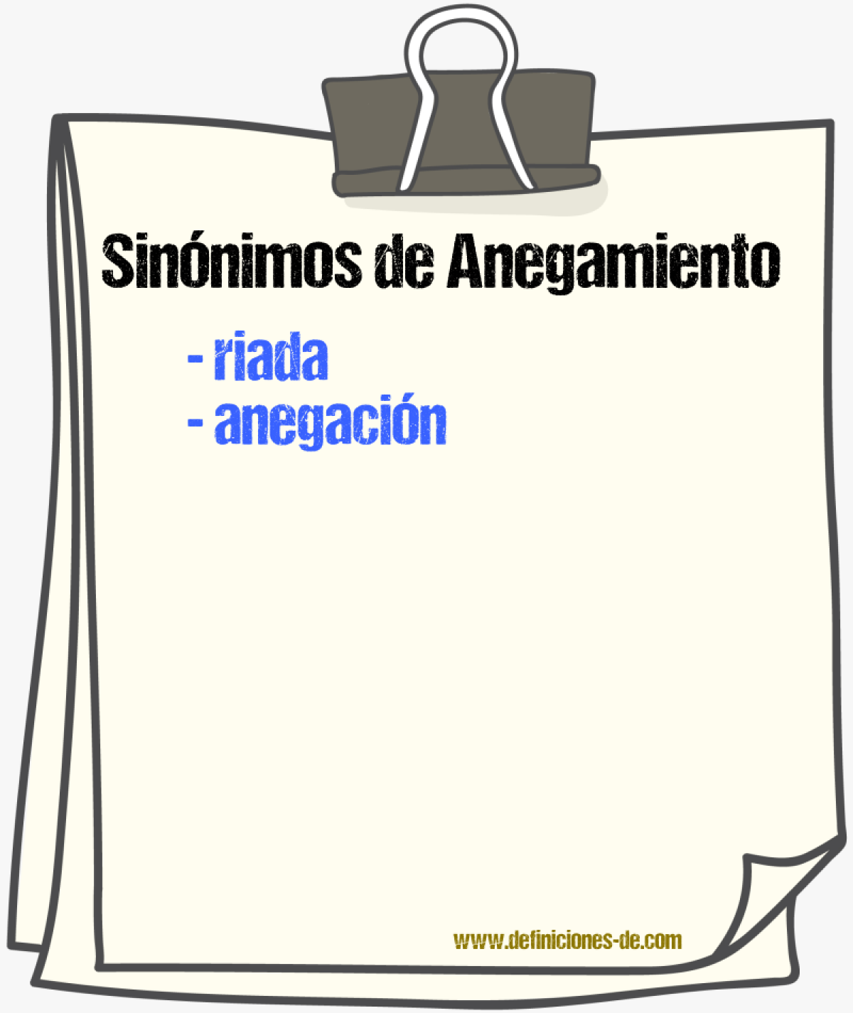 Sinnimos de anegamiento