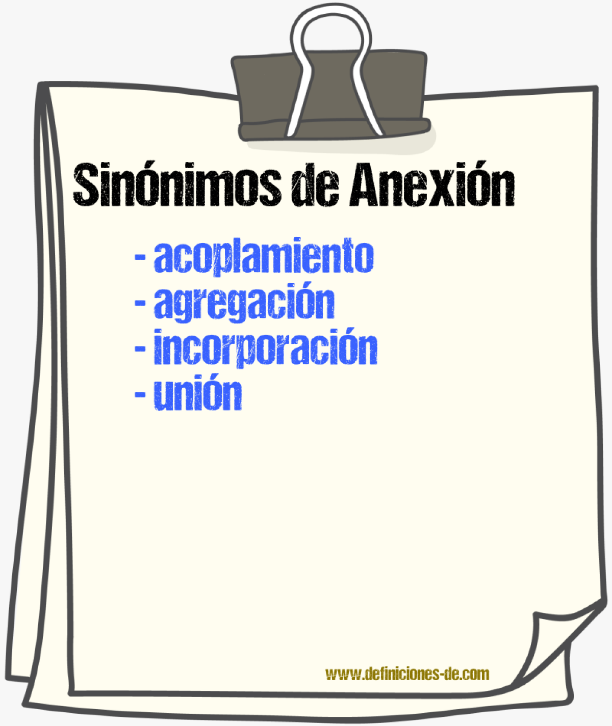 Sinnimos de anexin