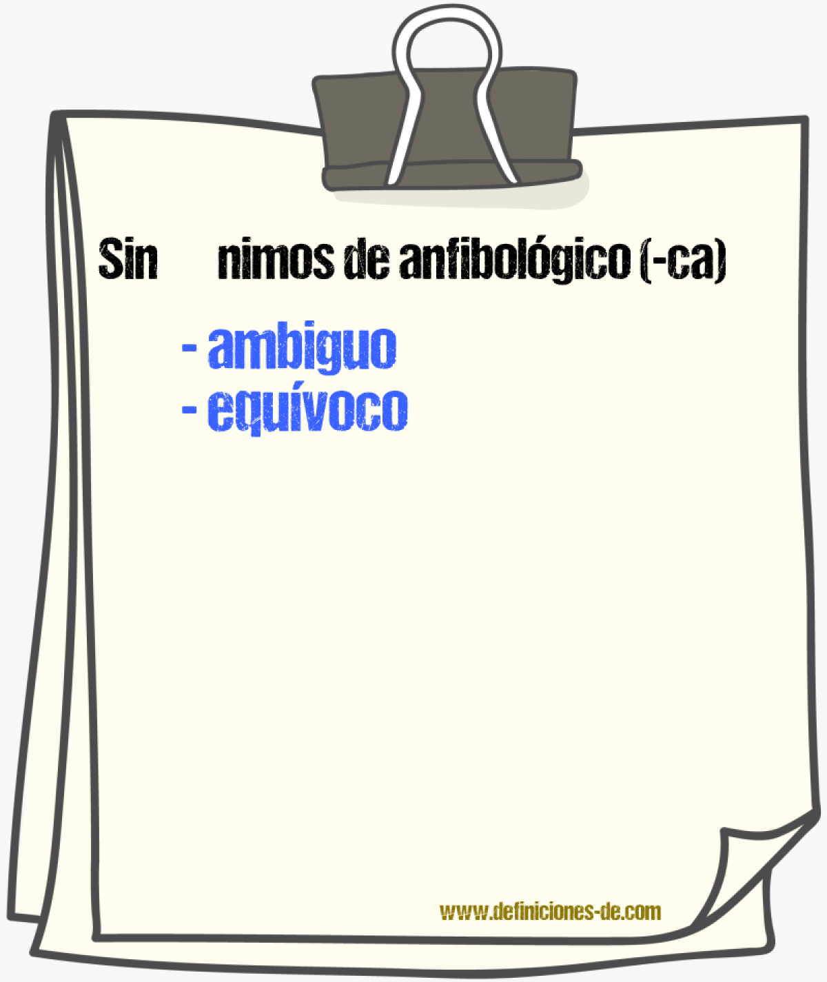 Sinnimos de anfibolgico