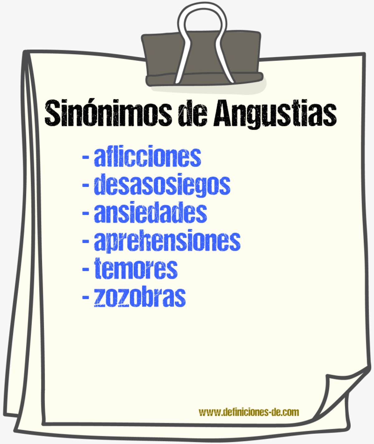 Sinónimos de angustias