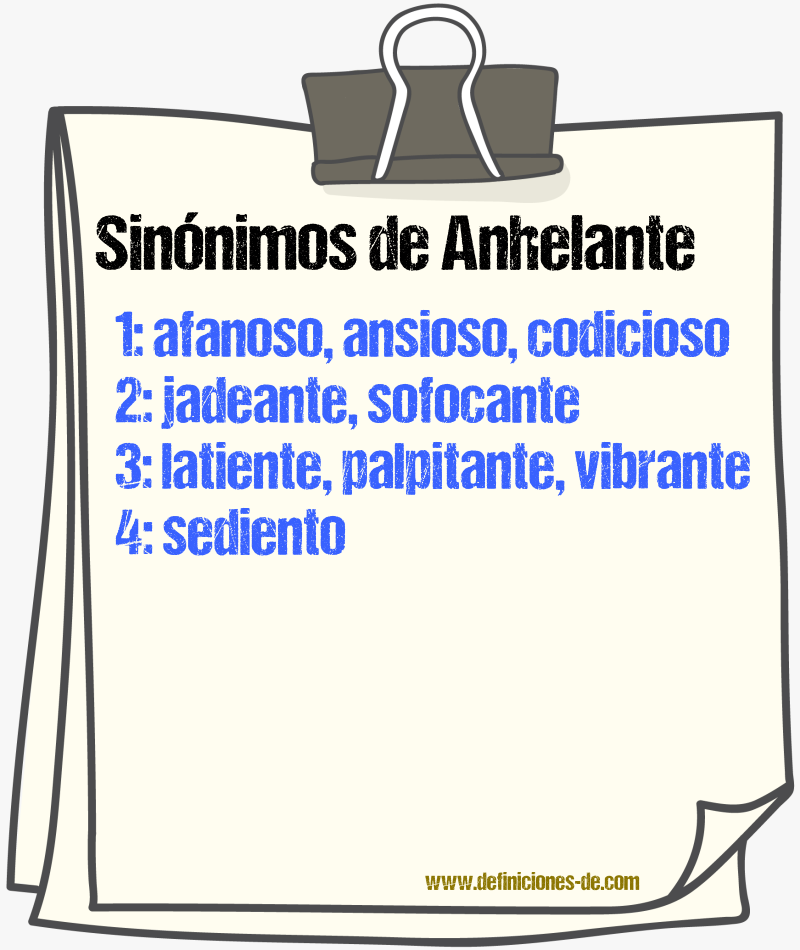 Sinnimos de anhelante