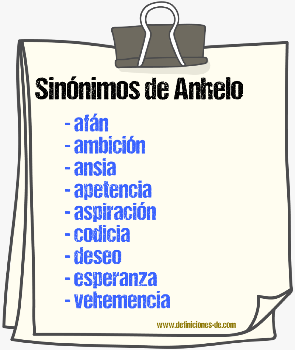 Sinnimos de anhelo