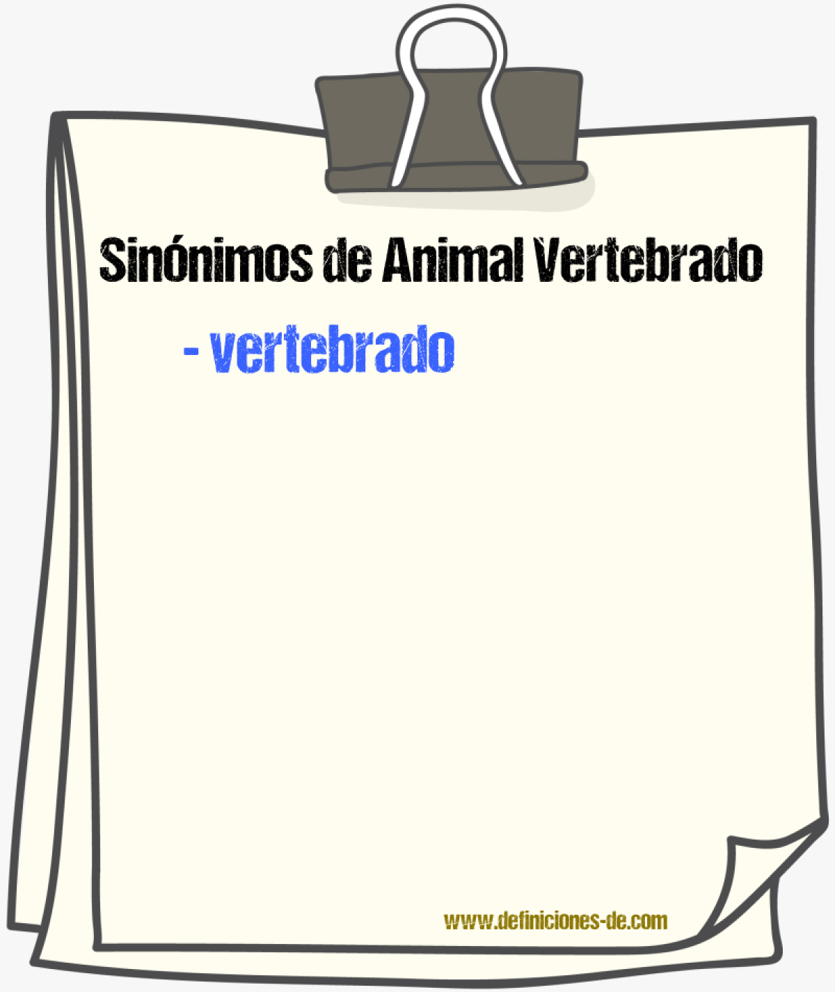 Sinónimos de animal vertebrado