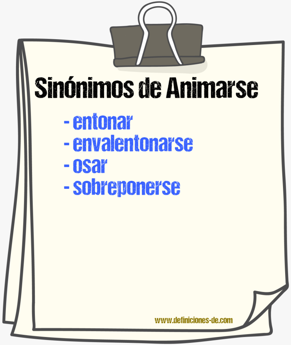 Sinnimos de animarse