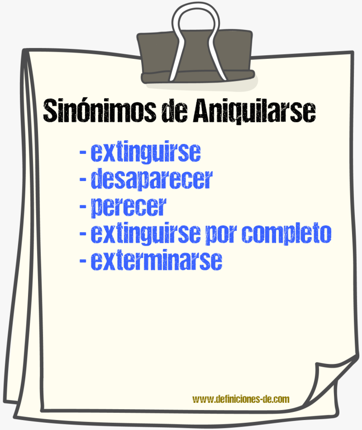 Sinónimos de aniquilarse