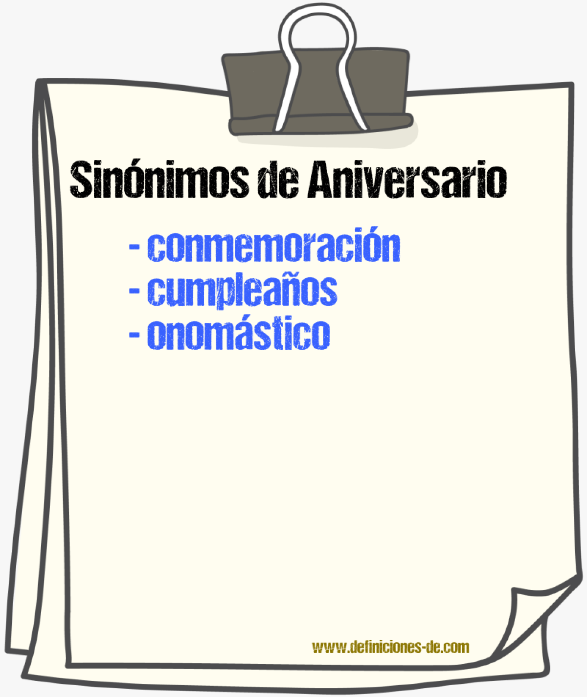 Sinnimos de aniversario