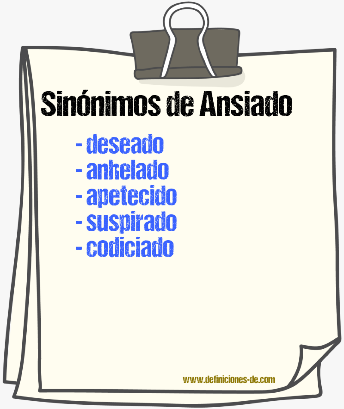 Sinnimos de ansiado