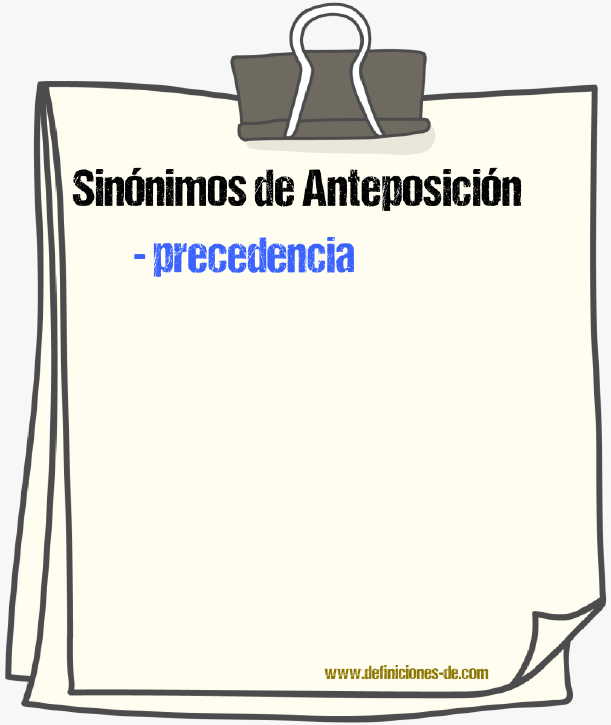 Sinnimos de anteposicin