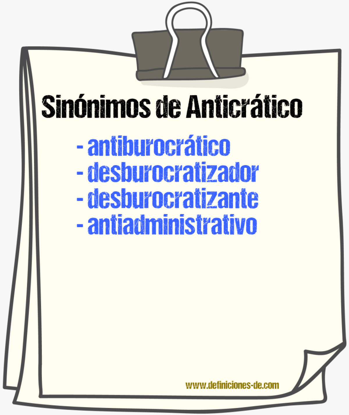 Sinónimos de anticrático