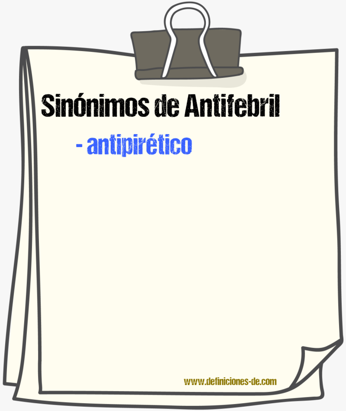 Sinnimos de antifebril