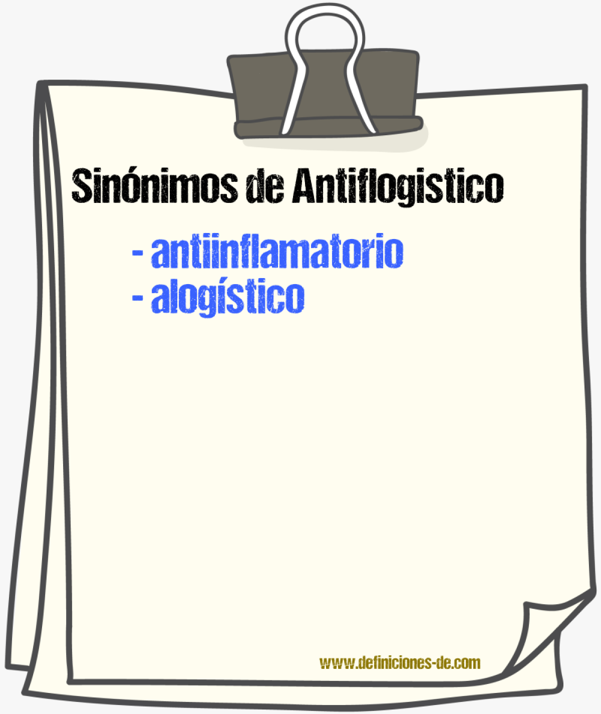 Sinnimos de antiflogistico