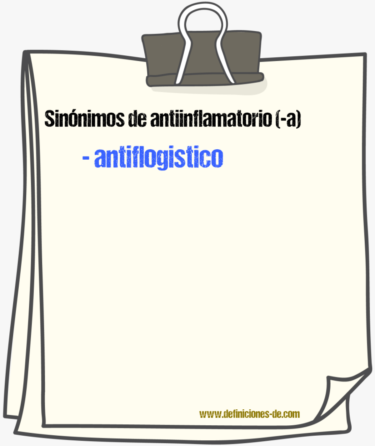 Sinnimos de antiinflamatorio