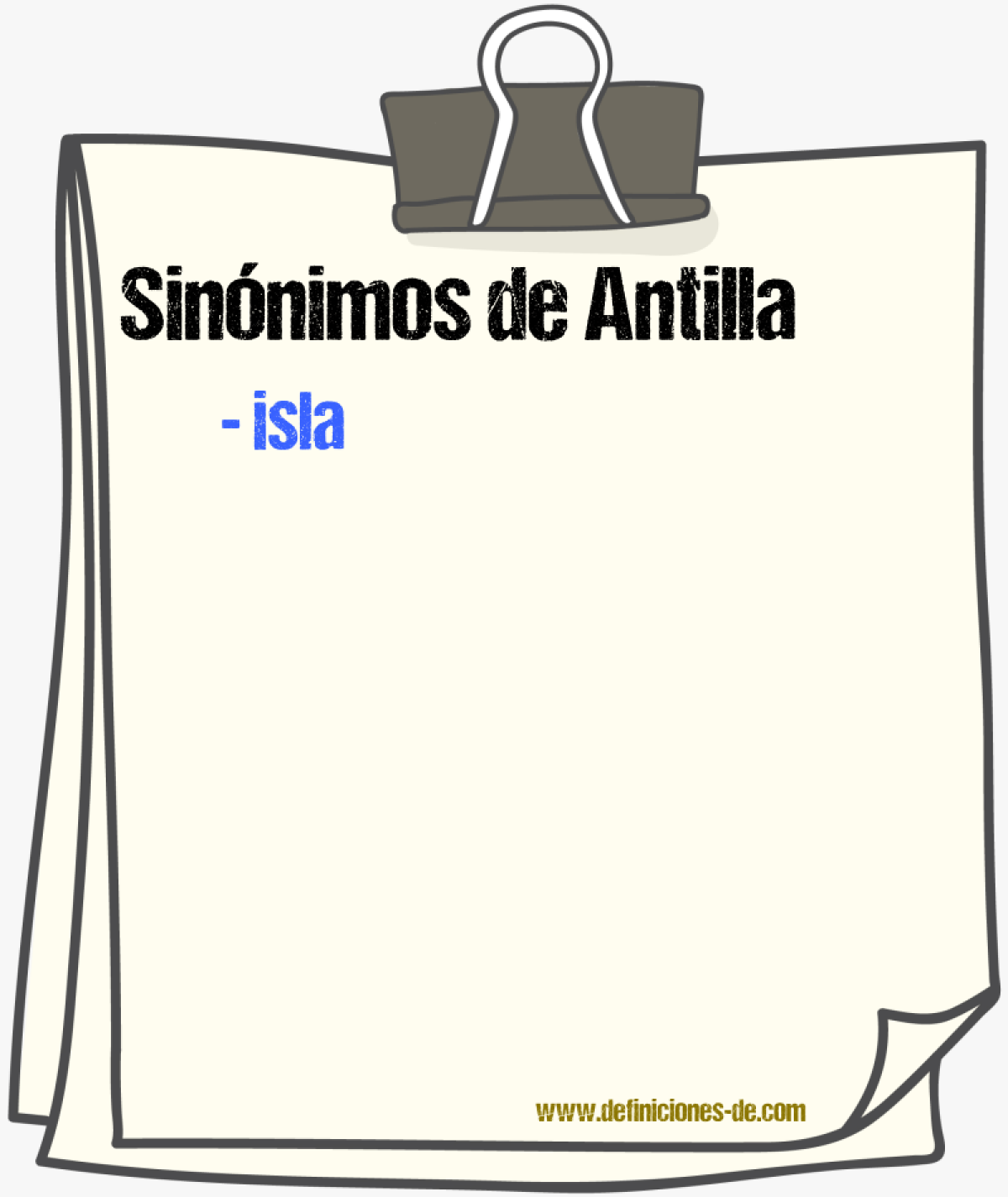 Sinnimos de antilla