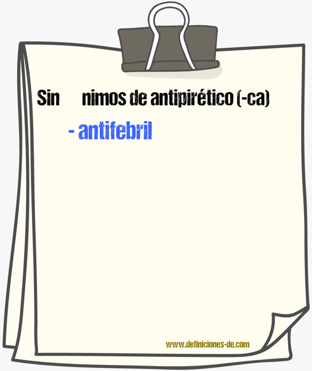 Sinnimos de antipirtico