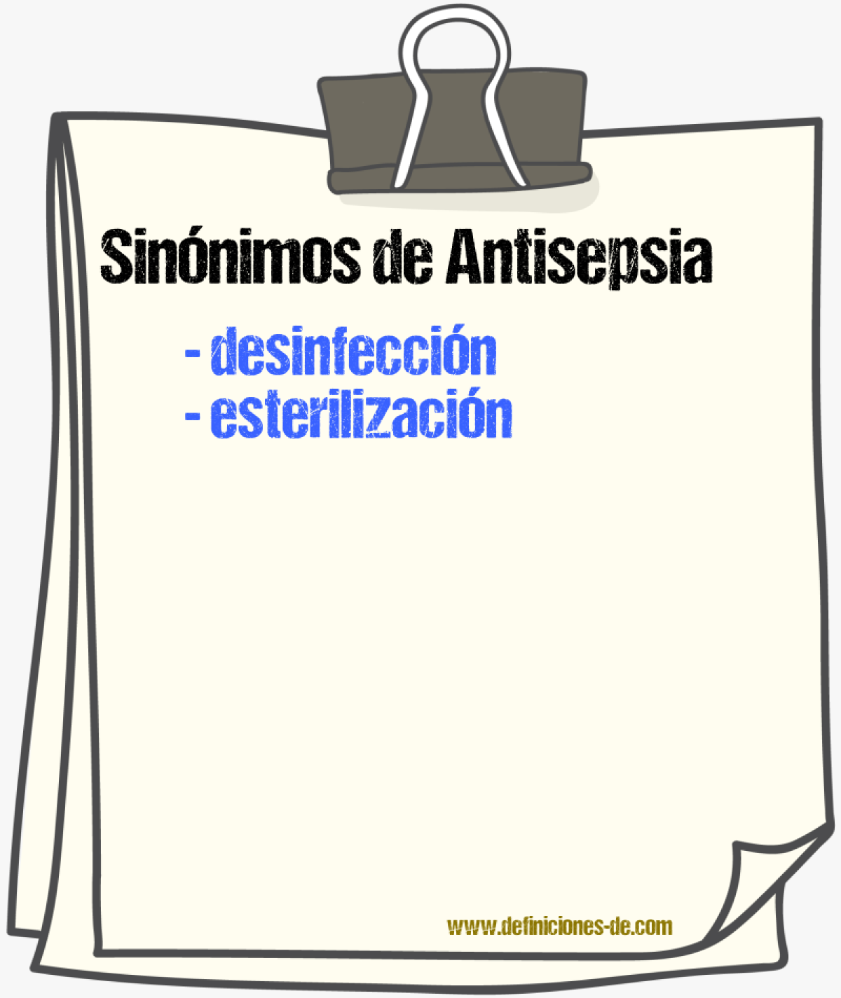 Sinónimos de antisepsia