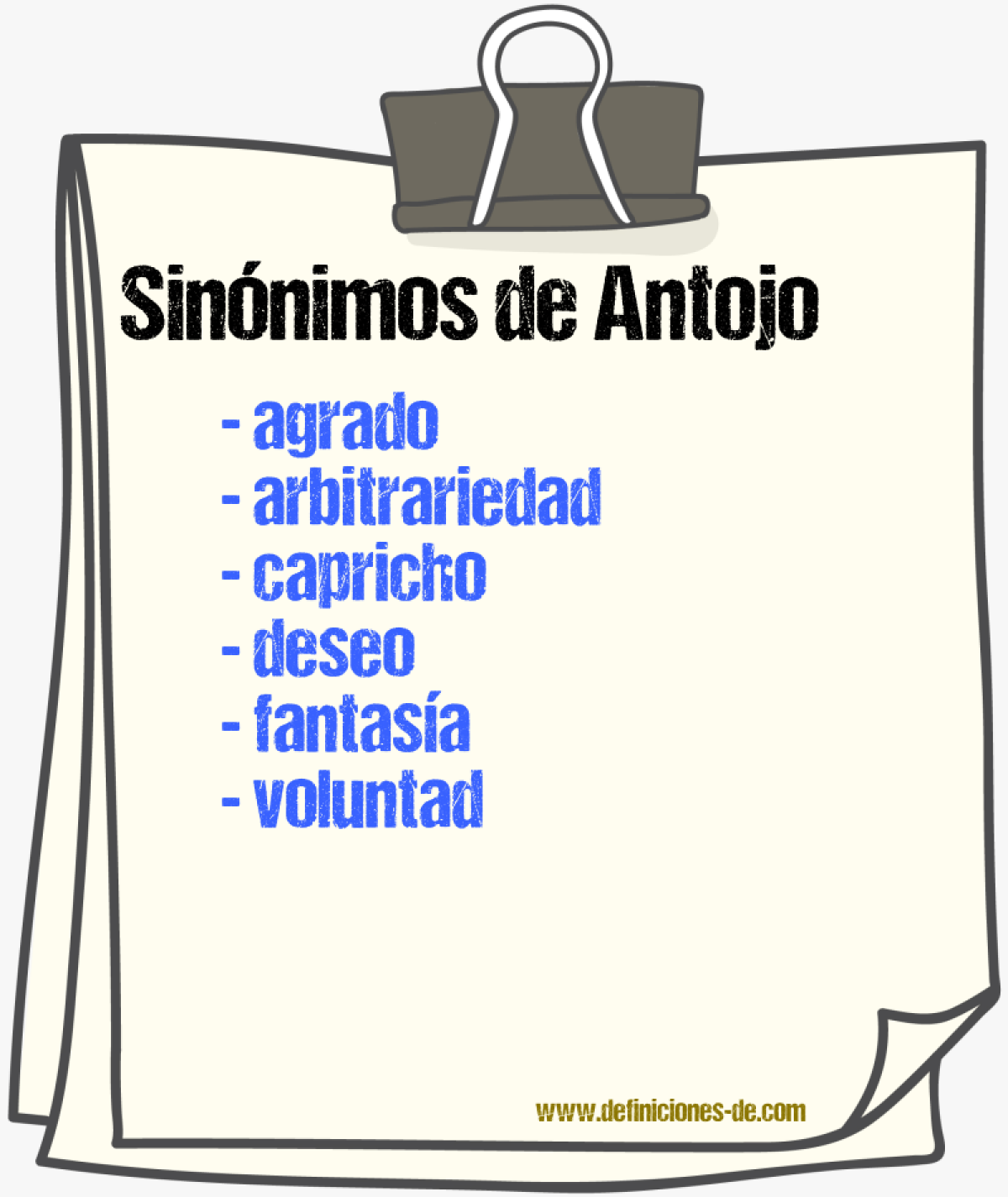 Sinnimos de antojo