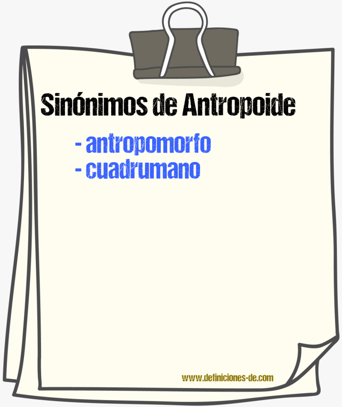 Sinnimos de antropoide