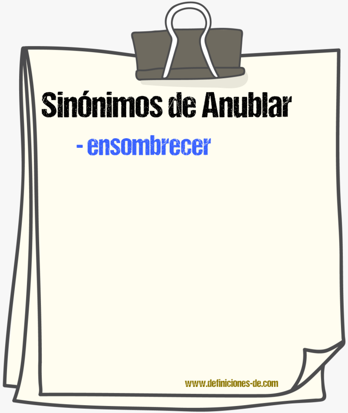 Sinnimos de anublar