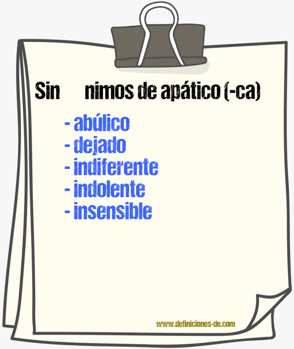 Sinnimos de aptico