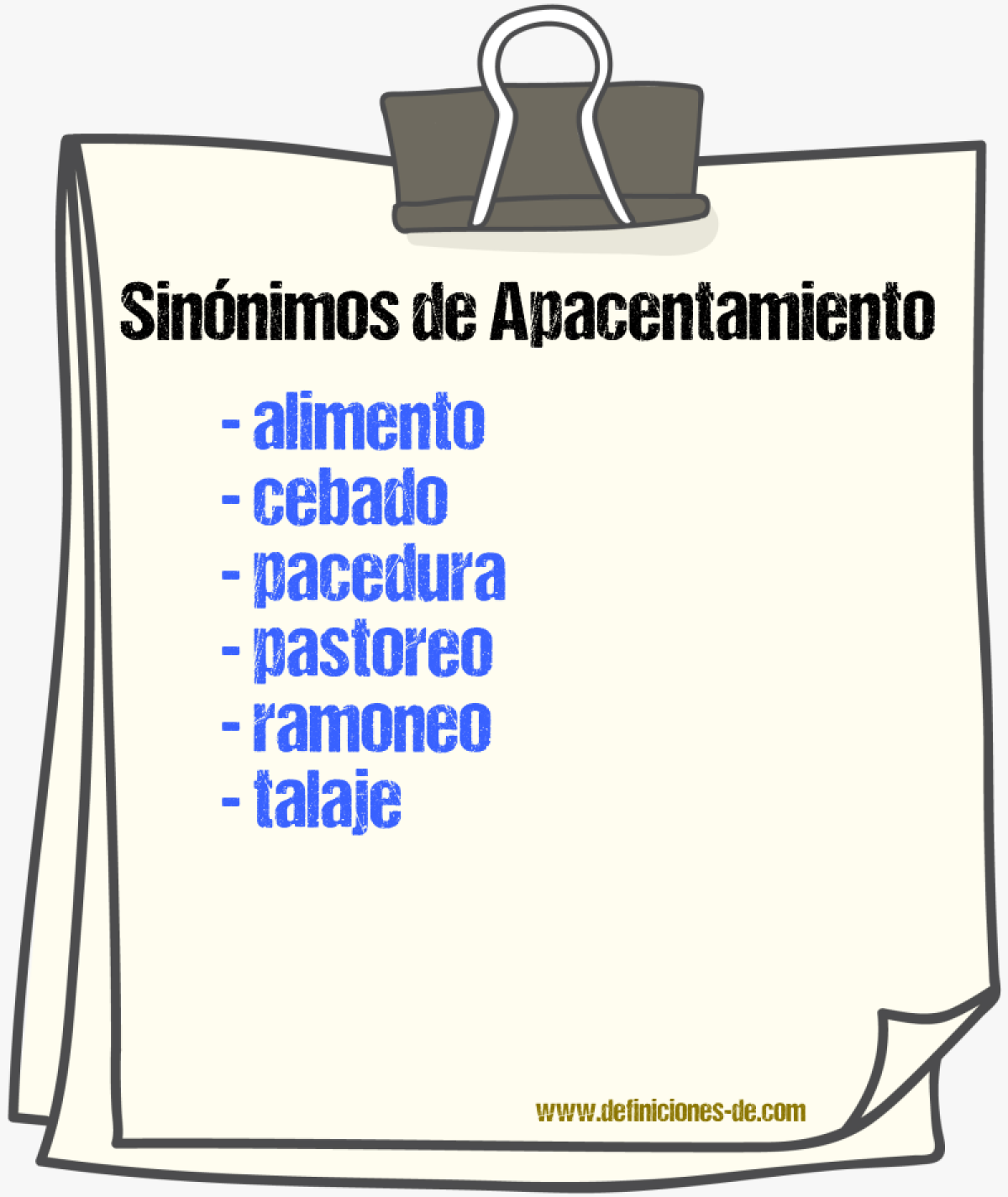 Sinnimos de apacentamiento