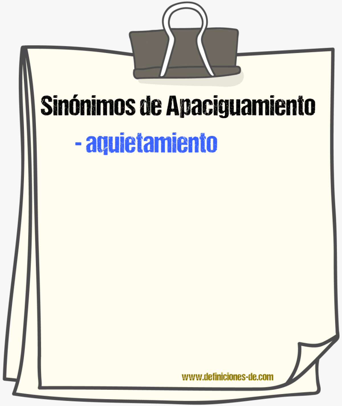 Sinnimos de apaciguamiento