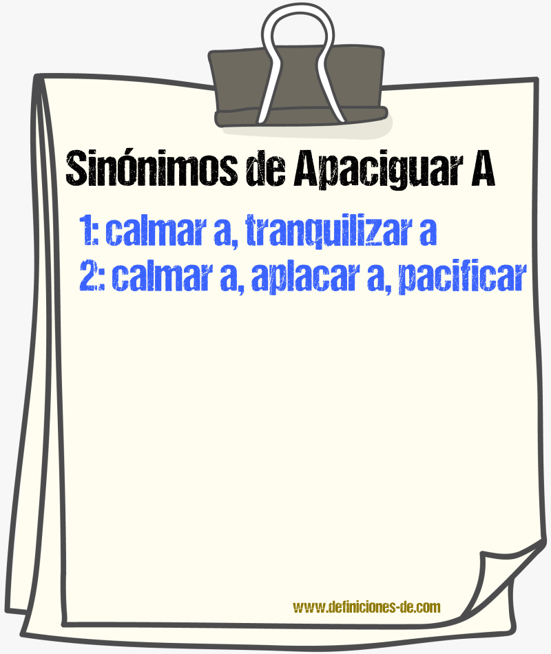 Sinónimos de apaciguar a