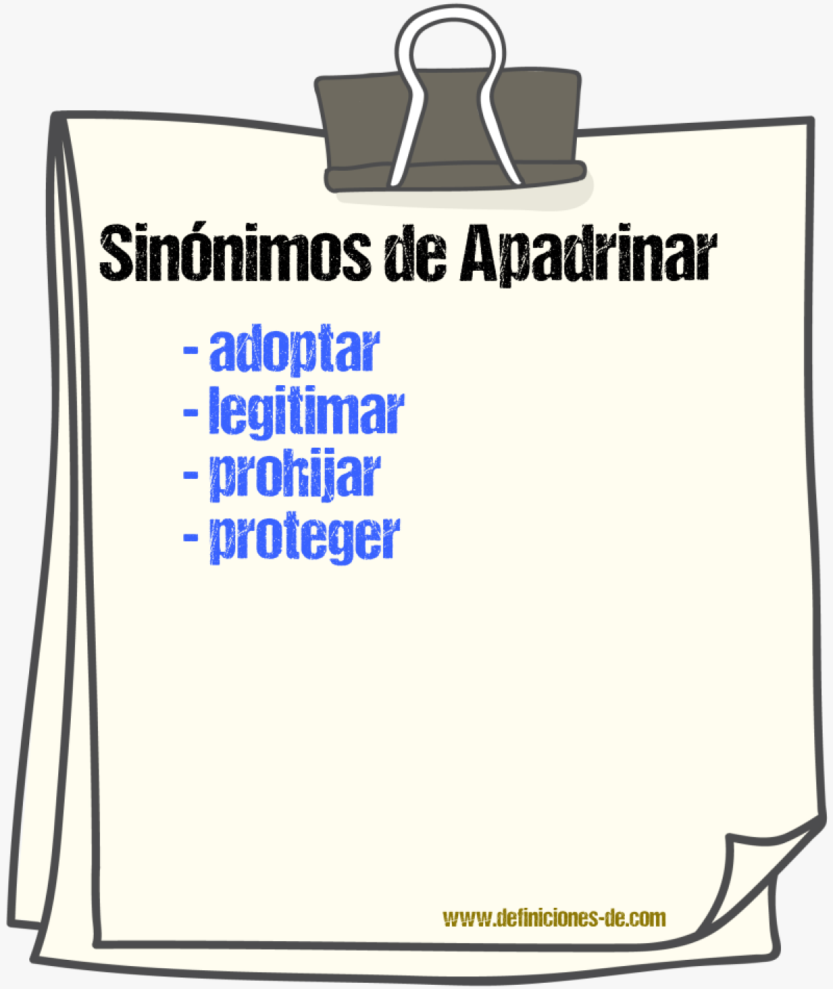 Sinnimos de apadrinar