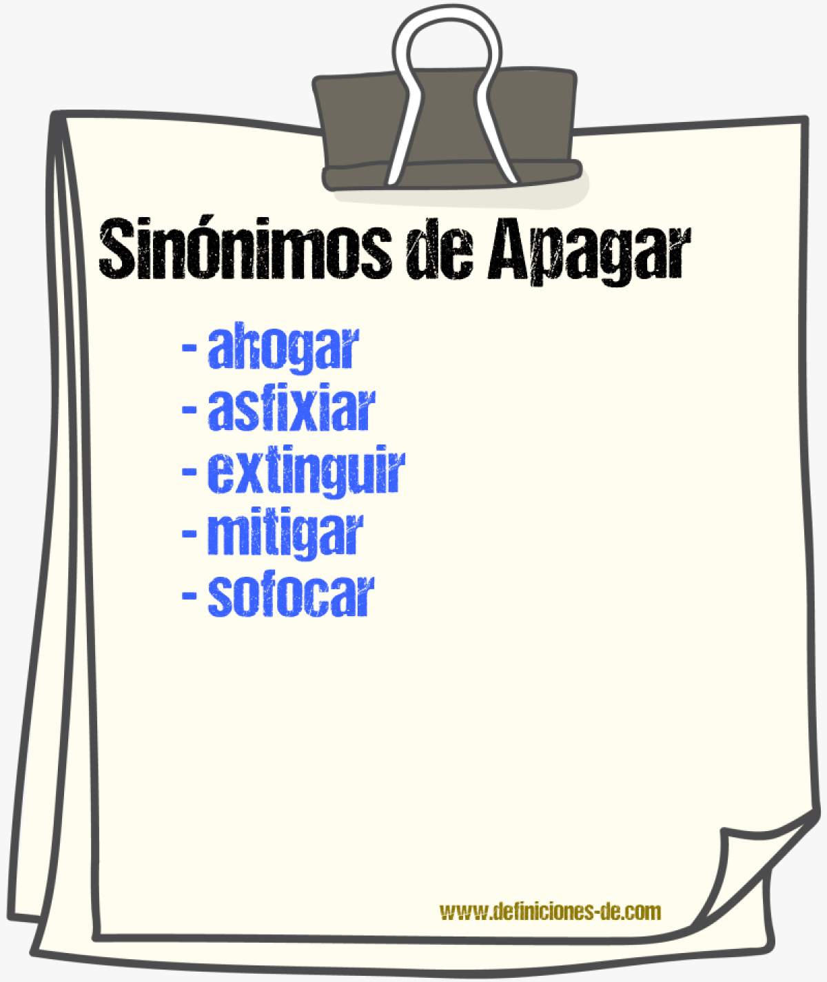 Sinnimos de apagar