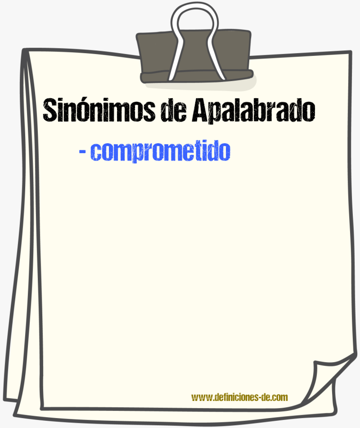 Sinnimos de apalabrado