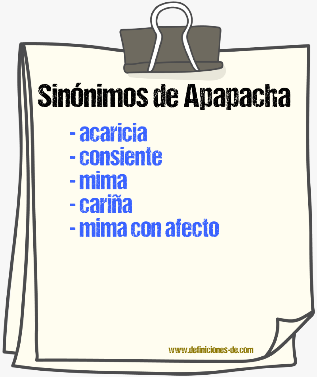 Sinónimos de apapacha