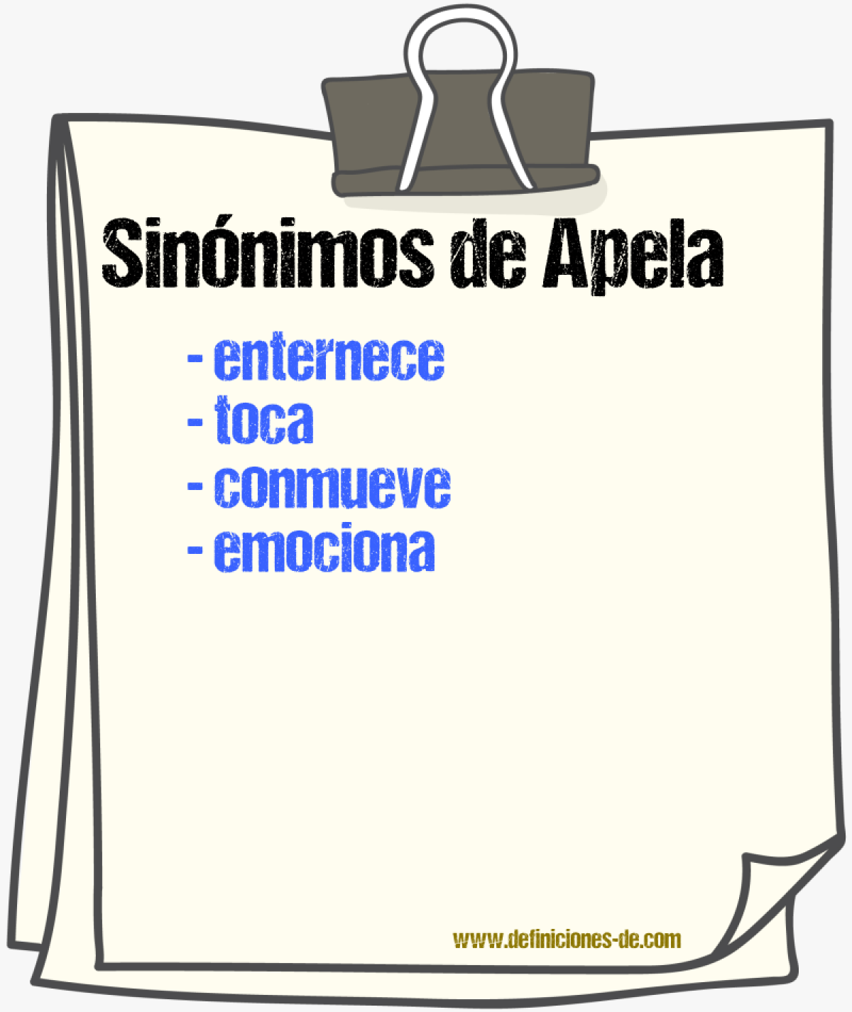 Sinónimos de apela