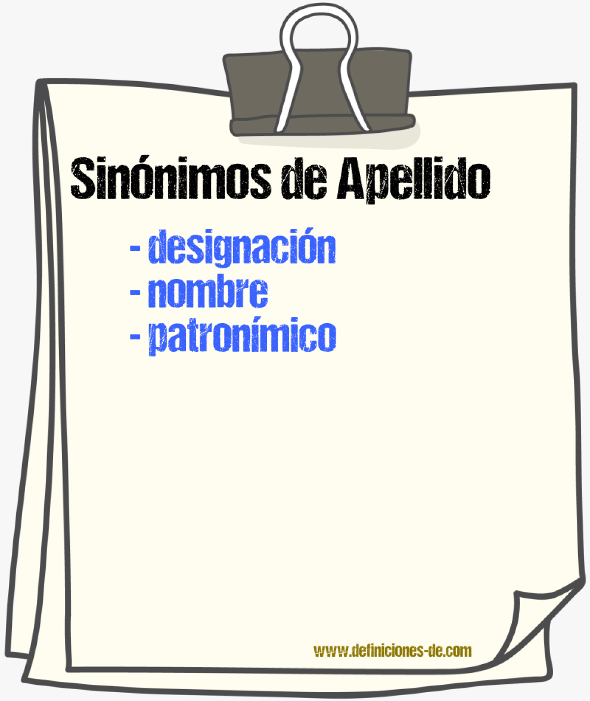 Sinnimos de apellido