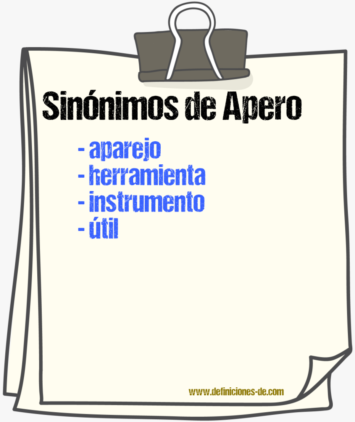 Sinnimos de apero