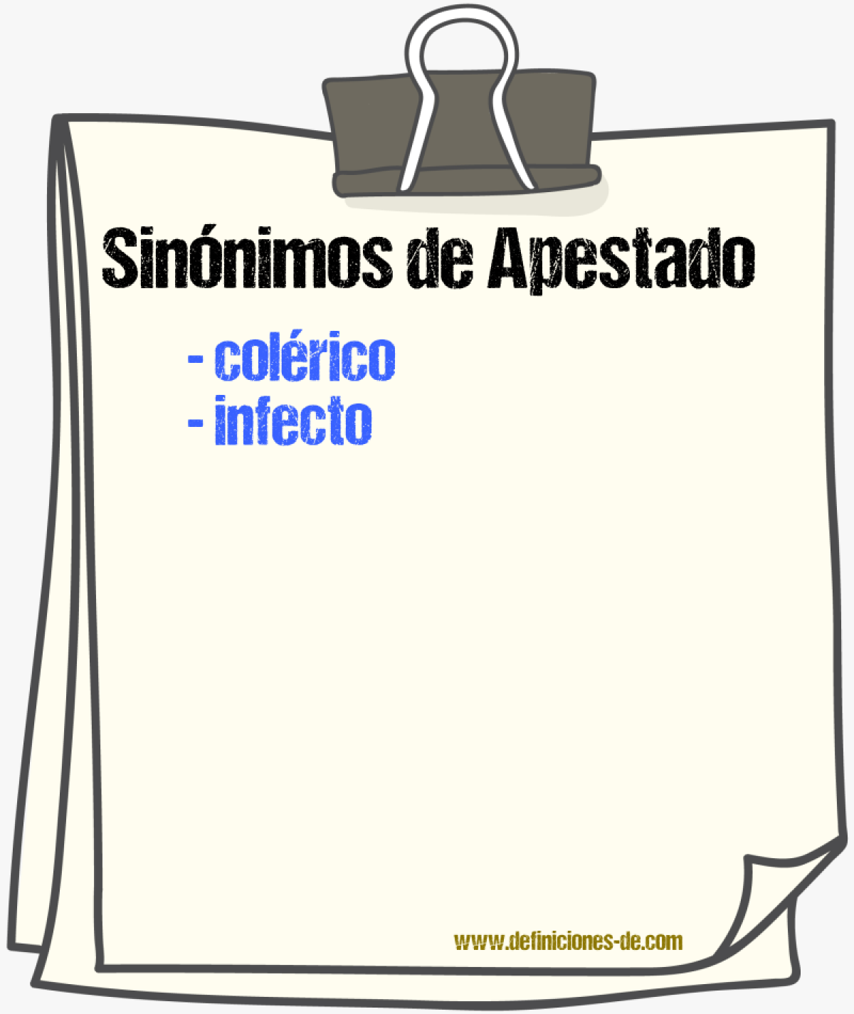 Sinnimos de apestado