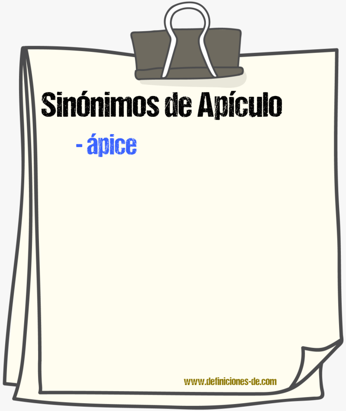 Sinnimos de apculo