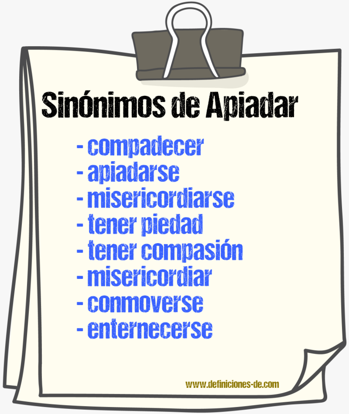 Sinónimos de apiadar
