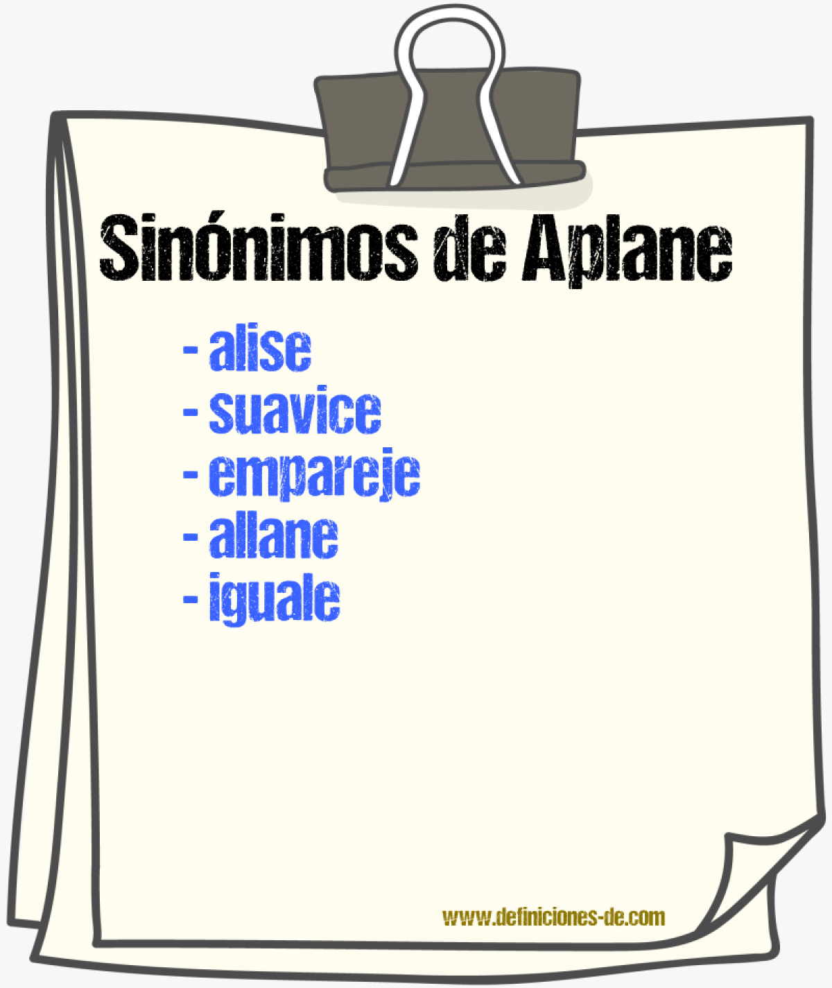 Sinónimos de aplane