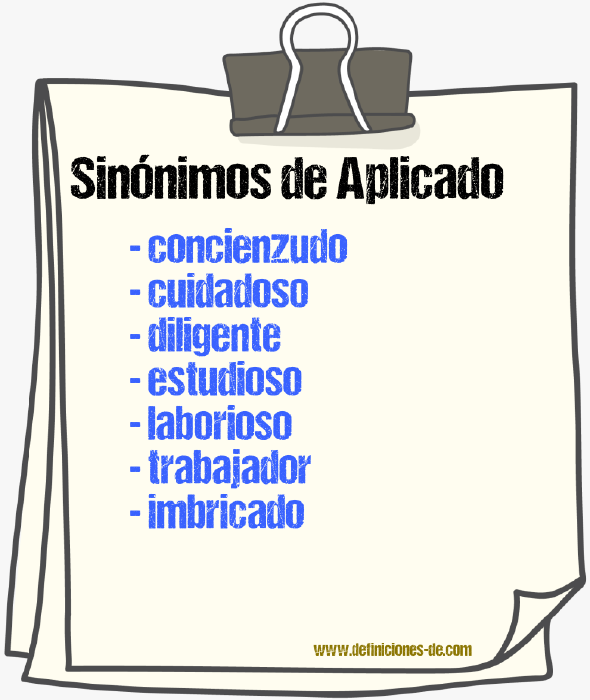 Sinnimos de aplicado