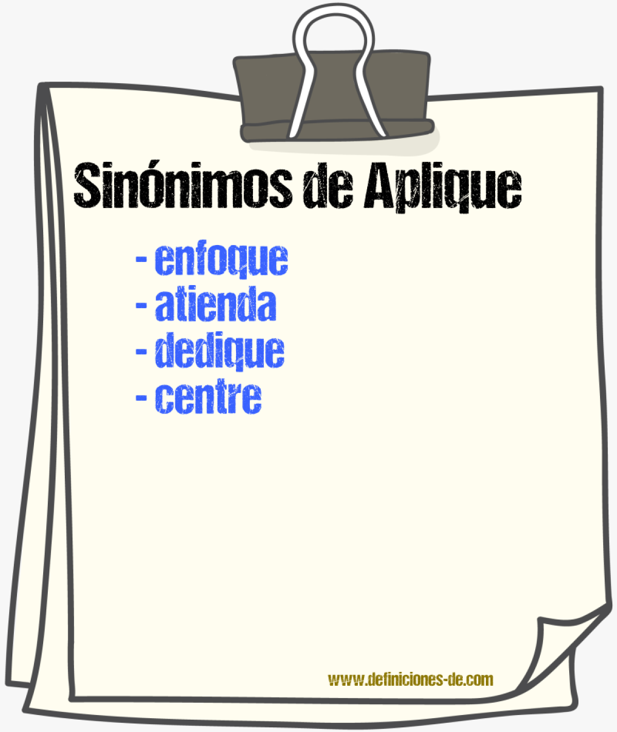 Sinónimos de aplique