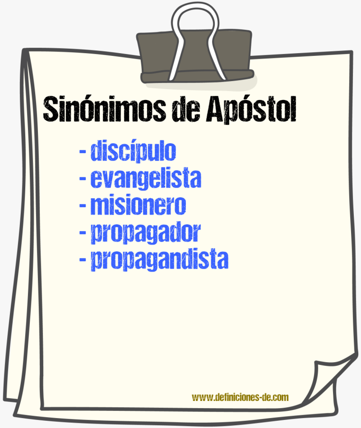 Sinnimos de apstol