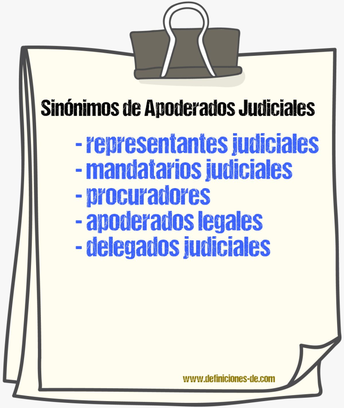 Sinónimos de apoderados judiciales