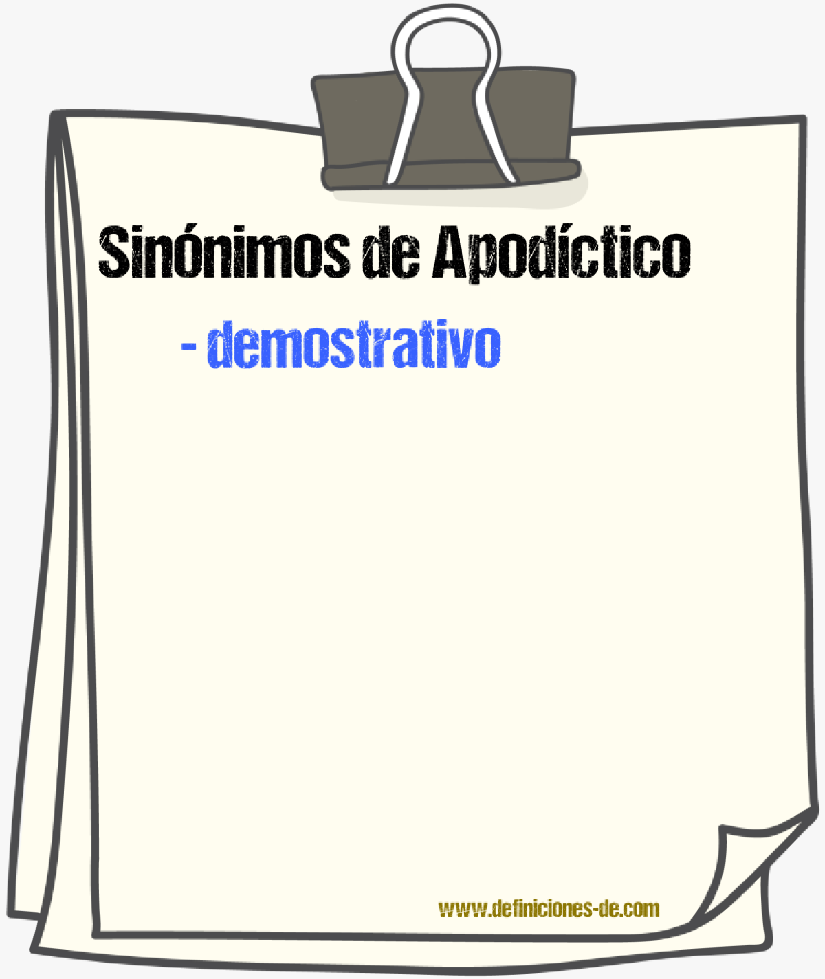 Sinnimos de apodctico