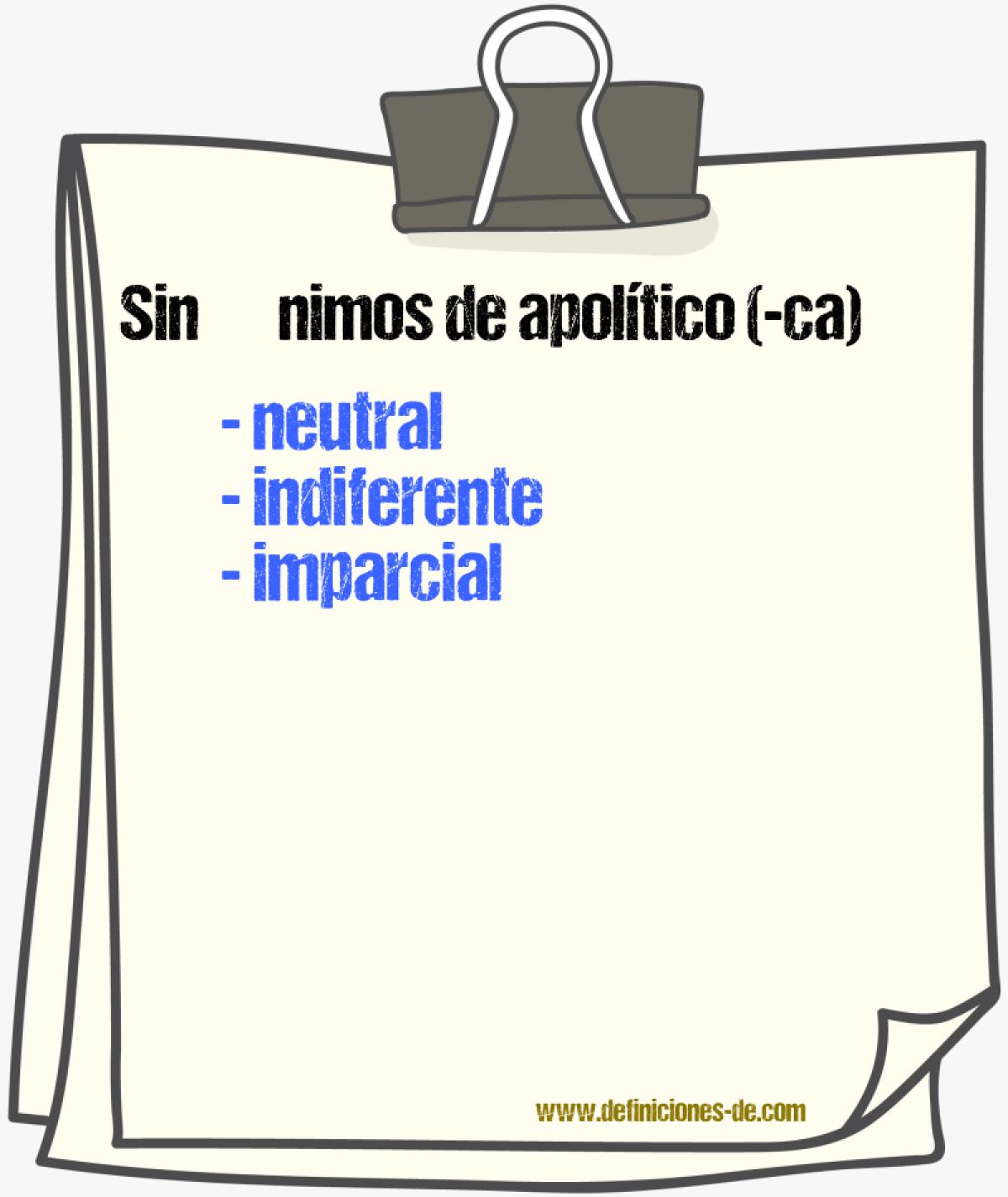 Sinnimos de apoltico