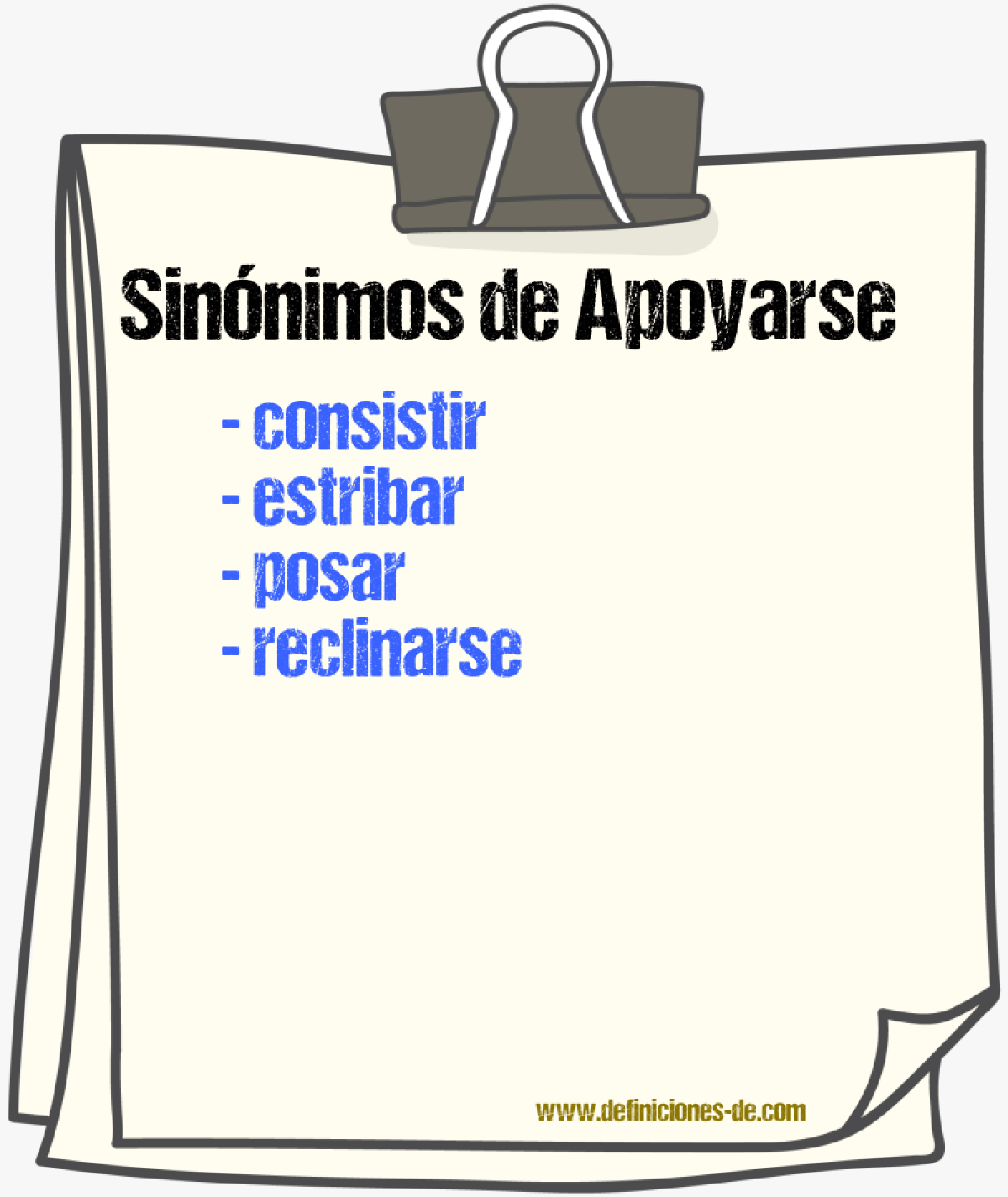 Sinnimos de apoyarse