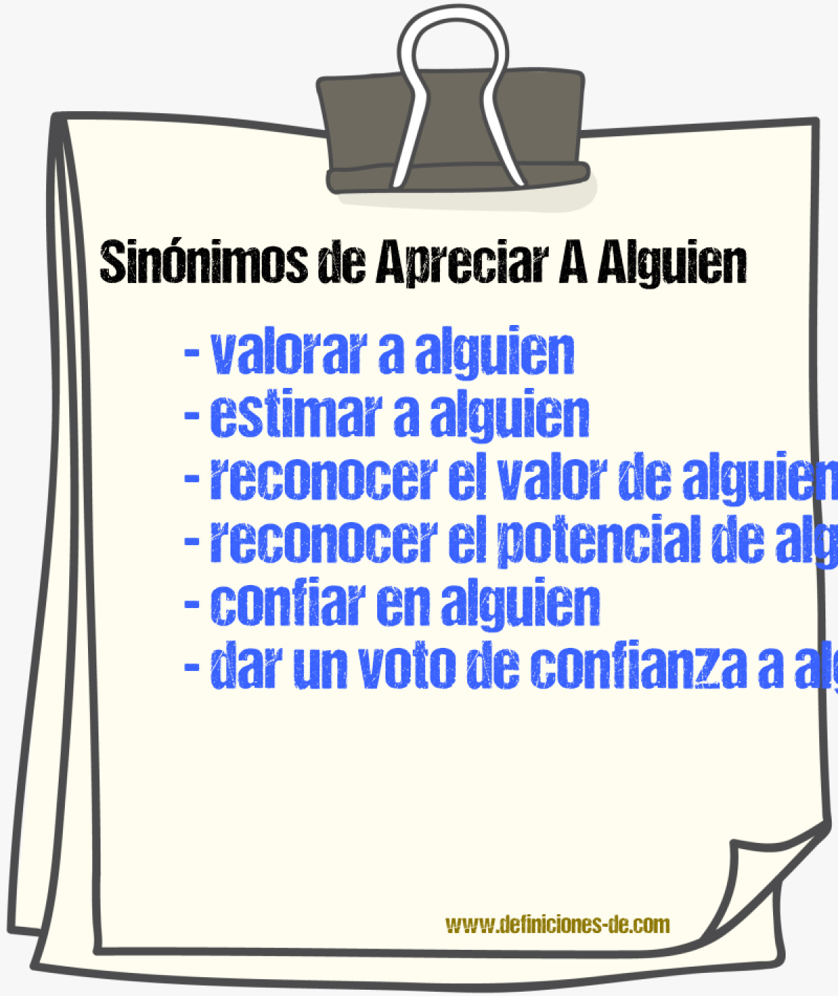 Sinónimos de apreciar a alguien