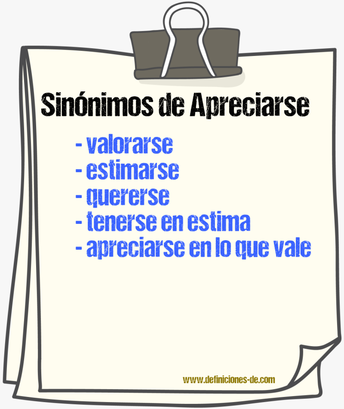 Sinónimos de apreciarse