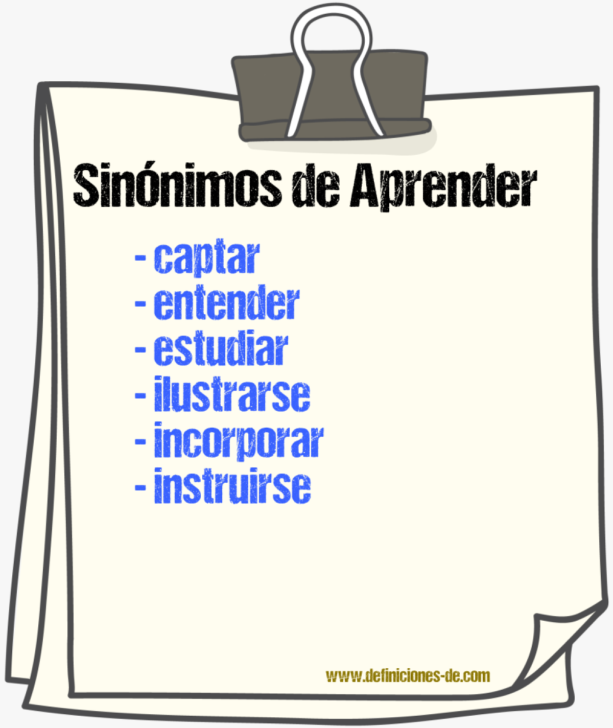 Sinnimos de aprender