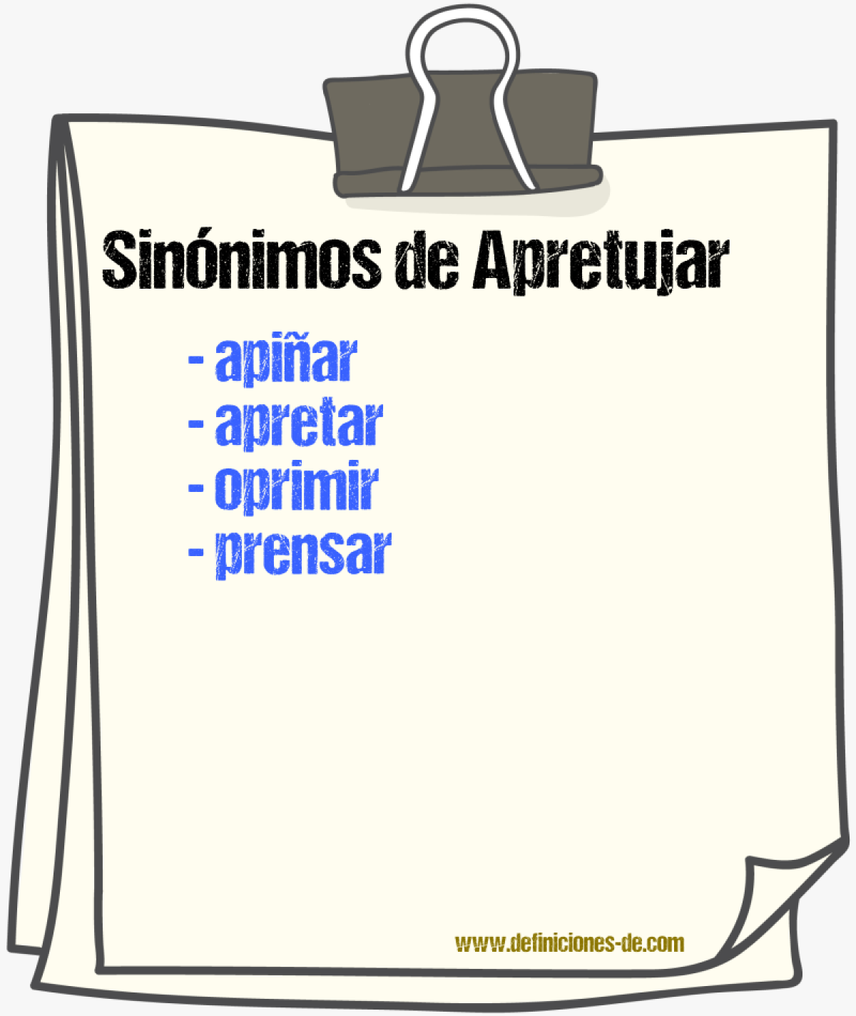 Sinnimos de apretujar