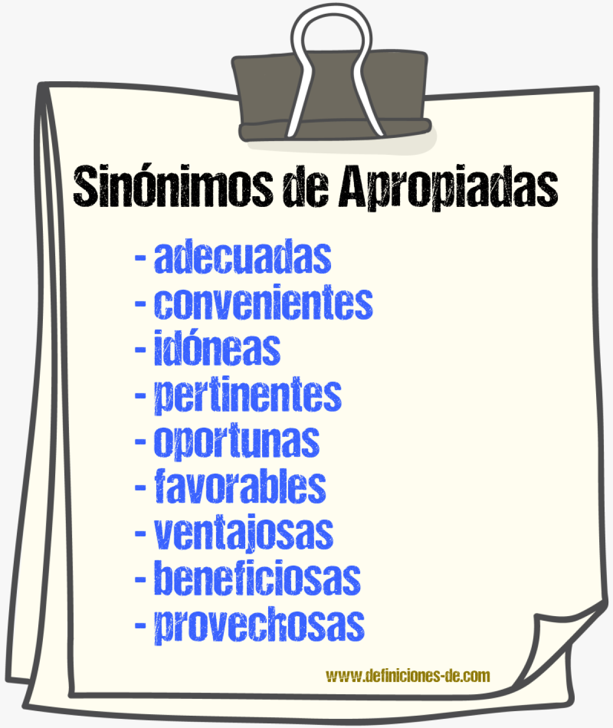 Sinónimos de apropiadas