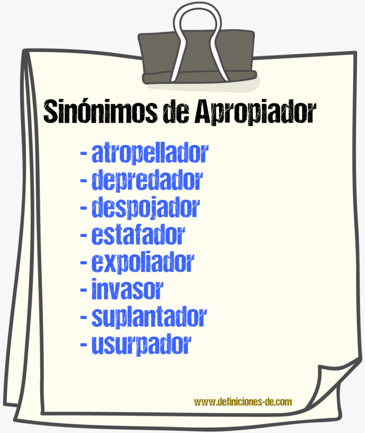 Sinnimos de apropiador